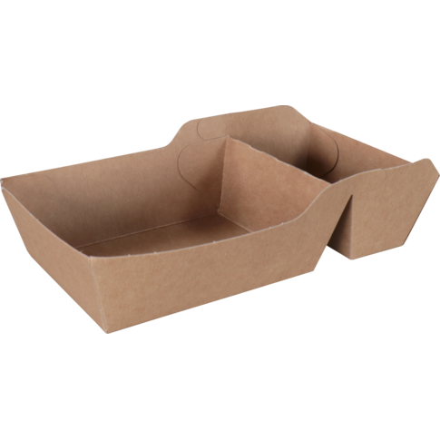 Bak, Karton, A7+1/A23, snackbak, 120x70x35mm, bruin