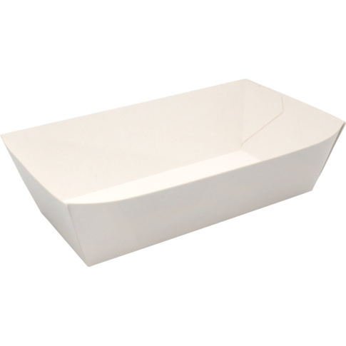 Depa Bak, Karton + kleicoating, KA14, snackbak, 140x70x45mm, wit