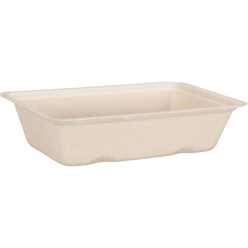 Depa Bak, Bagasse (suikerrietpulp), A9, snackbak, 145x97x36mm, naturel