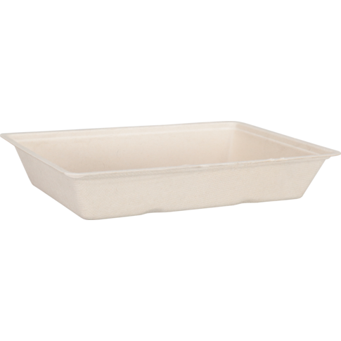Depa Bak, Bagasse (suikerrietpulp), A50, snackbak, 202x140x36mm, naturel