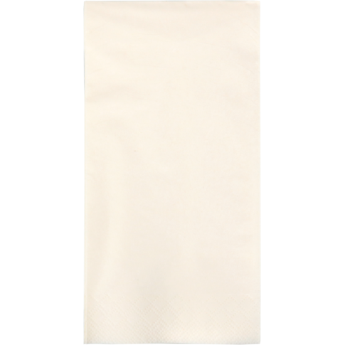 Servet, 1/8 vouw, 3-laags, 40x40cm, cellulose, crème
