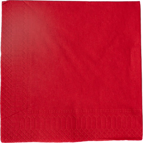Servet, 1/4 vouw, 2-laags, 33x33cm, papier, 20 pakken à 100 stuks, rood