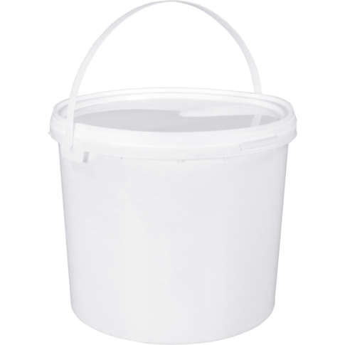 Emmer, PP, 187mm, ∅225mm, rond, 5l, wit