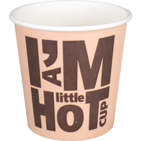 Depa, Koffiebeker, I´M a HOT cup, Karton + PE, 100ml, 4oz, Ø62mm, bruin