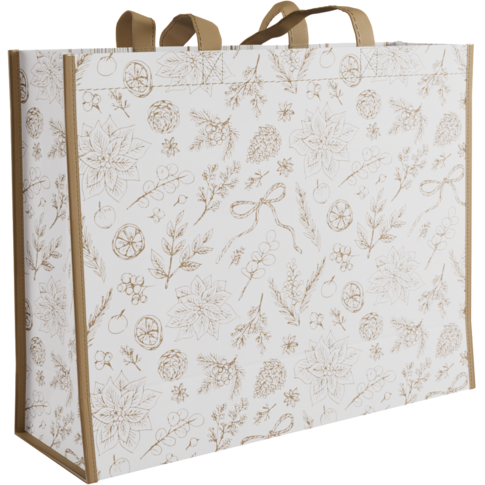 Shopper, Kerstmis, PP, Botanical, 45x 15x36cm, 
