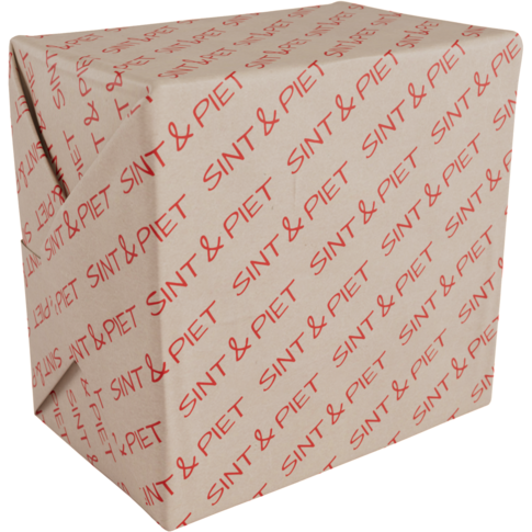 Cadeaupapier, 50cm, 200m, 70gr/m², Sint & Piet, bruin/rood