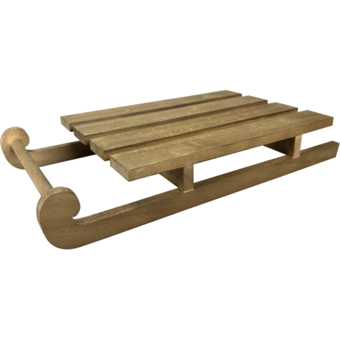 Houten slee, 25x13.5x4cm, hout, naturel