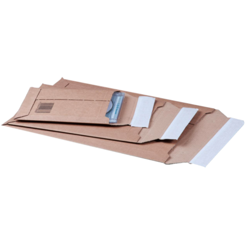 SendProof® Envelop, verzendenvelop, 357x246mm, B4, strip, golfkarton, bruin
