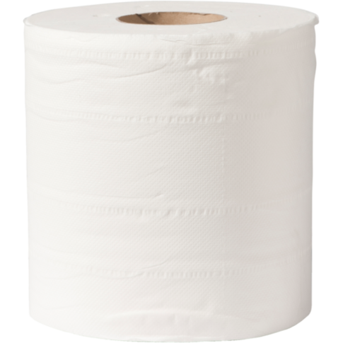 Poetspapier, 2-laags, 20cm, 100m, cellulose, wit