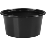 Cup, 100ml, Ø 75mm, gerecycled PET, zwart