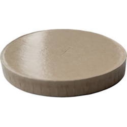 Deksel, milkshakebeker, Karton + PE, rond, x-slot, Ø90mm, naturel