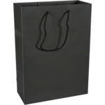 Tas, Papier, met koord, 27x 12x37cm, draagtas, zwart/wit