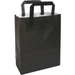 Tas, Papier, platte handgreep, 22x 10x28cm, draagtas, zwart