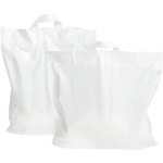 Tas, LDPE, 55x 5x50cm, lusdraagtas, wit