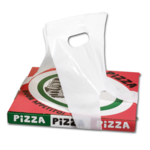 Tas, HDPE, 20x110cm, pizza-/gebaksdoosdrager, wit