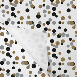 Zijdevloei, 50x70cm, 20gr/m², Confetti, papier, zilver/goud/zwart
