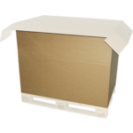  Palletdoos, excl. deksel, golfkarton, 1180x780x790mm, 1 zijde kleppen, bruin