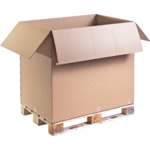  Palletdoos, golfkarton, 1180x780x1070mm, dubbele golf, bruin