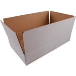  Amerikaanse vouwdoos, golfkarton, 400x300x215mm, enkele golf, PFC, wit
