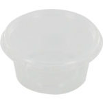 Bak, PP, 80ml, Ø72mm, incl. deksel, kunststof cup, 35mm, transparant