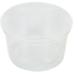 Bak, PP, 500ml, Ø115mm, transparant
