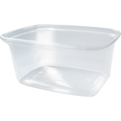 Bak, PP, 250ml, excl. deksel, saladebakje, 108x82x45mm, transparant