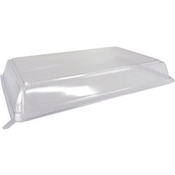 Deksel, sushitray, Gerecycled PET, rechthoekig, 208x138x27mm, transparant