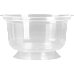 Kuipje, op voet, Ø95x55mm, 150ml, PP, transparant