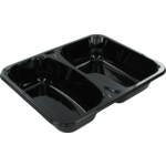 Bak, CPET, 2-vaks, 227x178x43mm, zwart