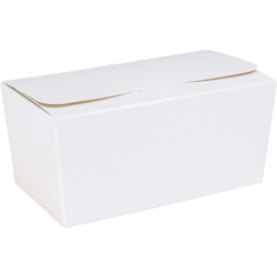 Ballotin, karton + PP, 250gr, 113x62x55mm, wit/goud
