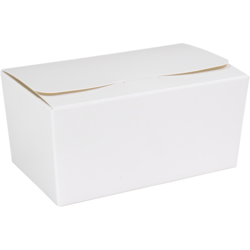 Ballotin, karton + PP, 375gr, 125x73x62mm, wit/goud