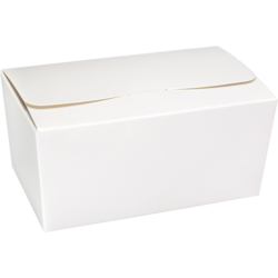 Ballotin, karton + PP, 750gr, 152x89x75mm, wit/goud