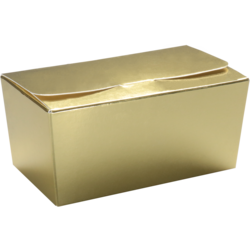 Ballotin, karton + PP, 250gr, 113x62x55mm, goud/wit