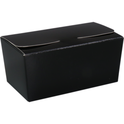 Ballotin, karton + PP, 250gr, 113x62x55mm, zwart/goud