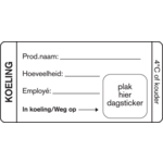 Label, Koeldoos, papier, afwasbaar, 35x75mm, wit