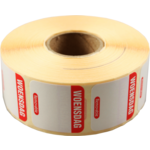 Label, Daglabel wo, papier, beschrijfbaar, 25x25mm, rood