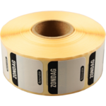 Label, Daglabel zo, papier, beschrijfbaar, 25x25mm, zwart