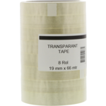  Officetape, PP, 19mm, 66m, pak à 8 rollen, transparant