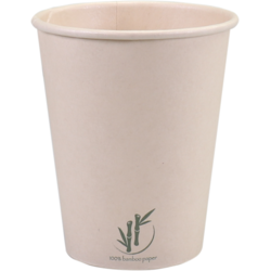 Depa, Beker, Bamboepapier + PE, 250ml, 8oz, Ø80mm, lichtbruin