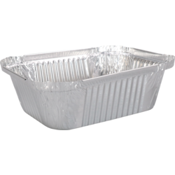Bak, Aluminium, 250ml, opstaande rand, 122x96x34mm, zilver