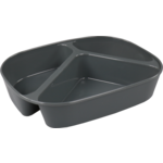 Circ Schaal, menuschaal, reusable, 3-vaks, pP, rechthoekig, 880ml, 236x181x47mm, grijs