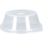 Circ Deksel, PP, dome, reusable, met gat, Ø90mm, transparant