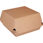 Bak, Karton, hamburgerbox, 115x115x70mm, bruin