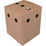 Bak, Karton, fritesbox, 110x110x140mm, bruin