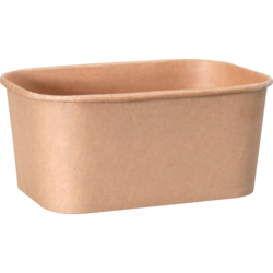 Depa Bak, Karton + PP, 1000ml, maaltijdcontainer, 169x117x76mm, bruin