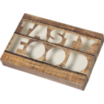  Cateringdoos, Tastyfood, karton + PP, 557x376x80mm, bruin