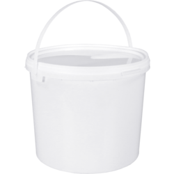 Emmer, PP, 187mm, ∅225mm, rond, 5l, wit