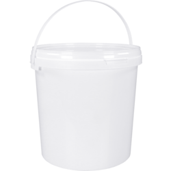 Emmer, PP, 263mm, ∅270mm, rond, 10l, wit