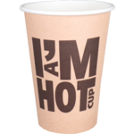 Depa, Koffiebeker, I´M a HOT cup, Karton + PE, 180ml, 7.5oz, Ø70.3mm, bruin