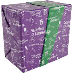 Cadeaupapier, 30cm, 200m, Kapoentje, paars/groen